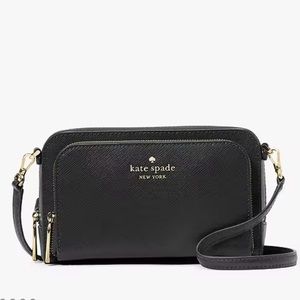 NWT Kate Spade Dual Zip Around Crossbody - Black